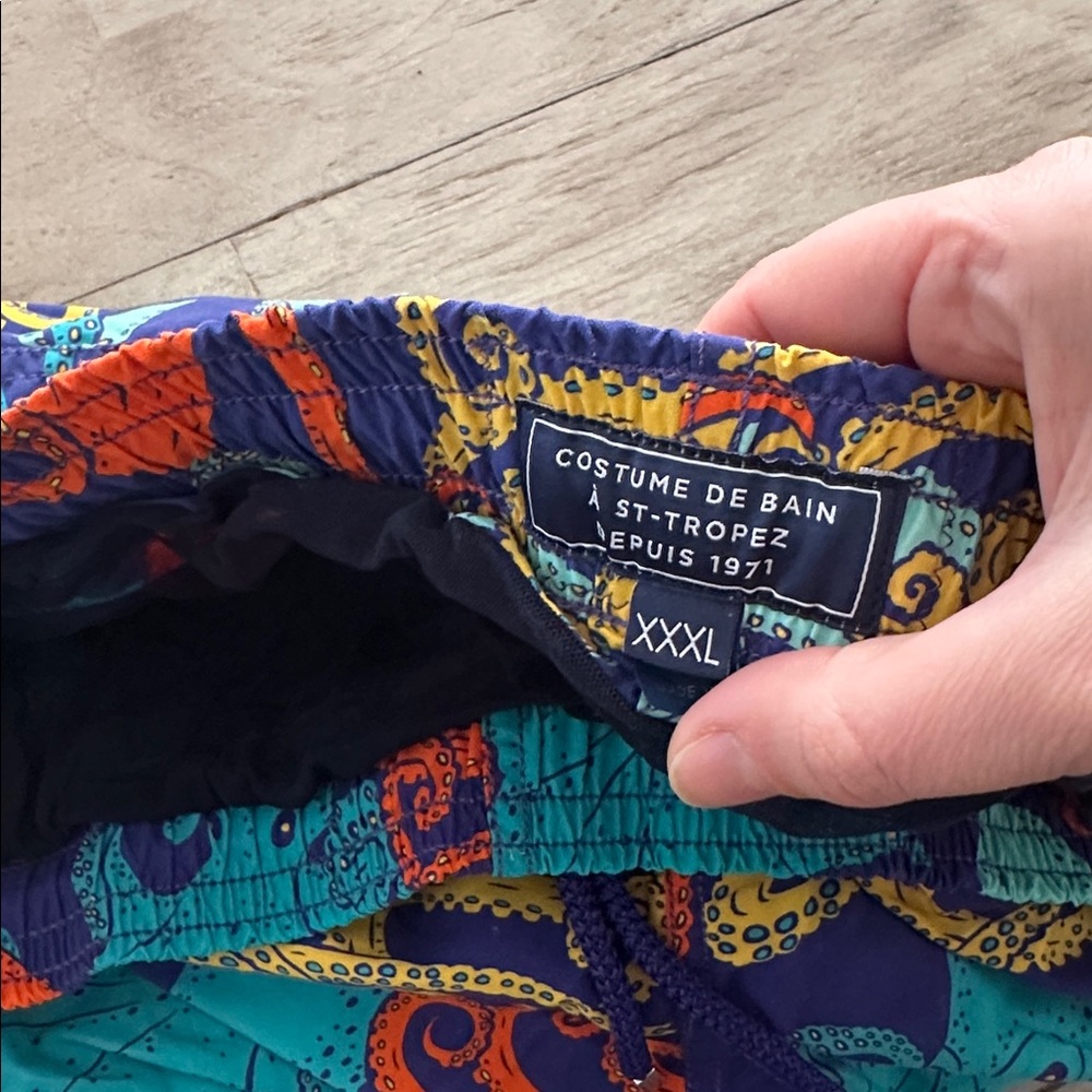 Vilebrequin Men's Moorea Octopus-Print Swim Trunks vibrant marine XXXL - Picture 6 of 9